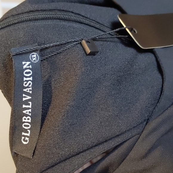 NWT Global Vasion Asymmetric Black Dress - Picture 5 of 7